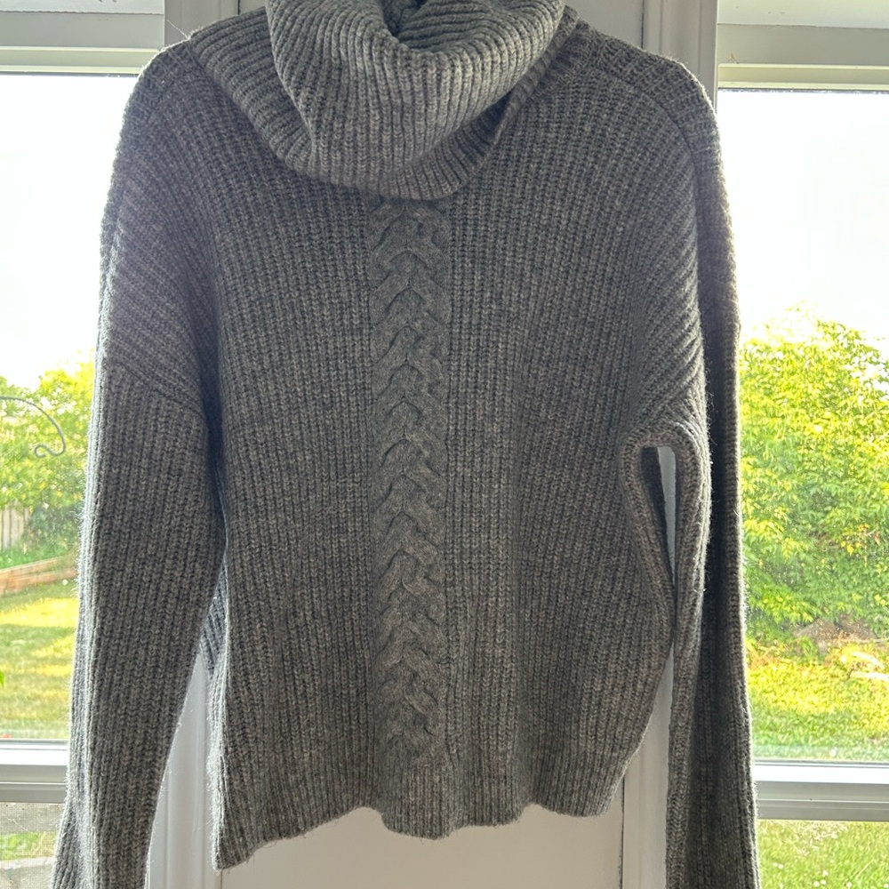 Charlie Paige Heather Gray Cowl Neck Sweater